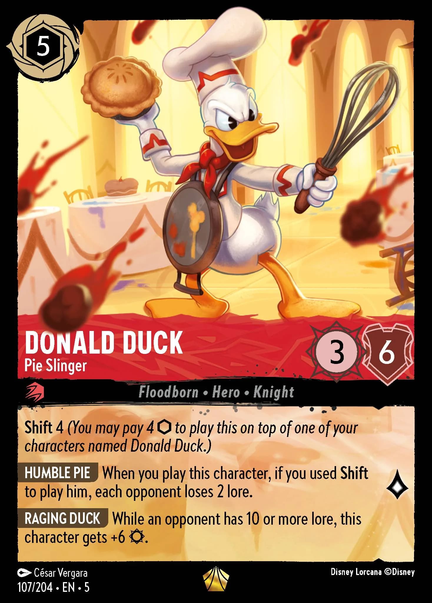 Donald Duck - Pie Slinger 107/204 from Shimmering Skies