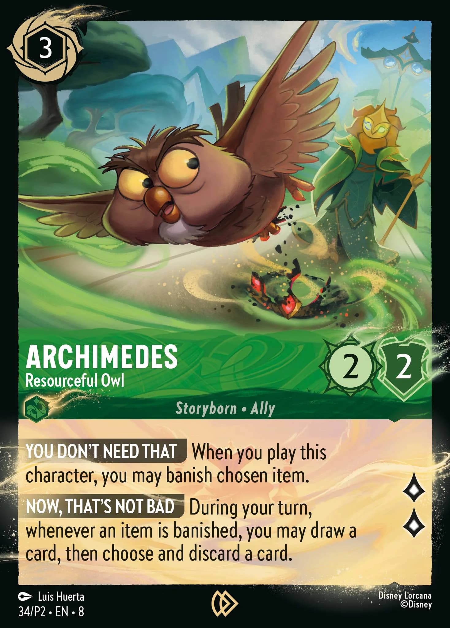 Archimedes - Resourceful Owl 34/P2 from Reign of Jafar