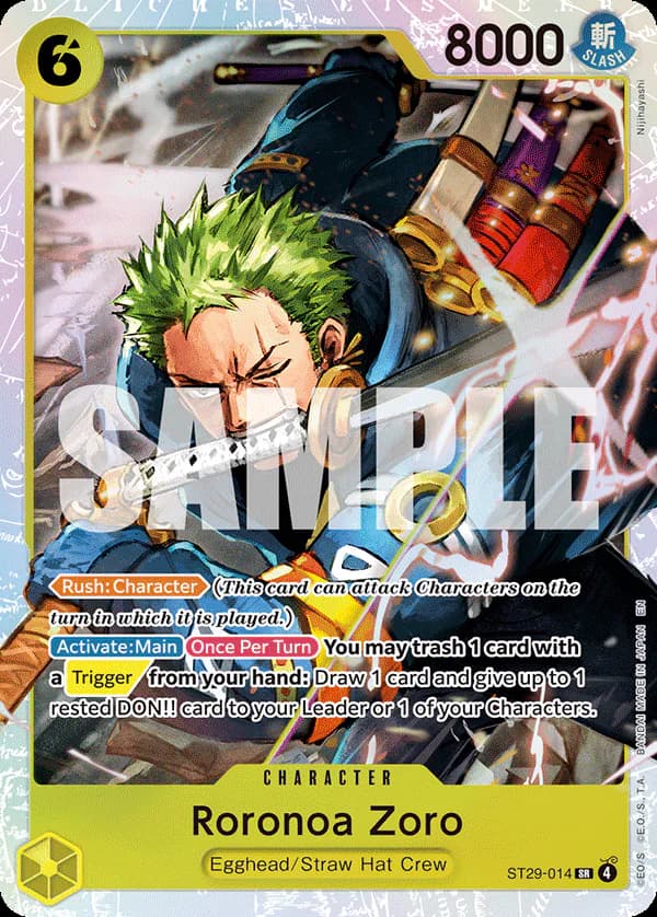 Roronoa Zoro ST29-014 Standard printing