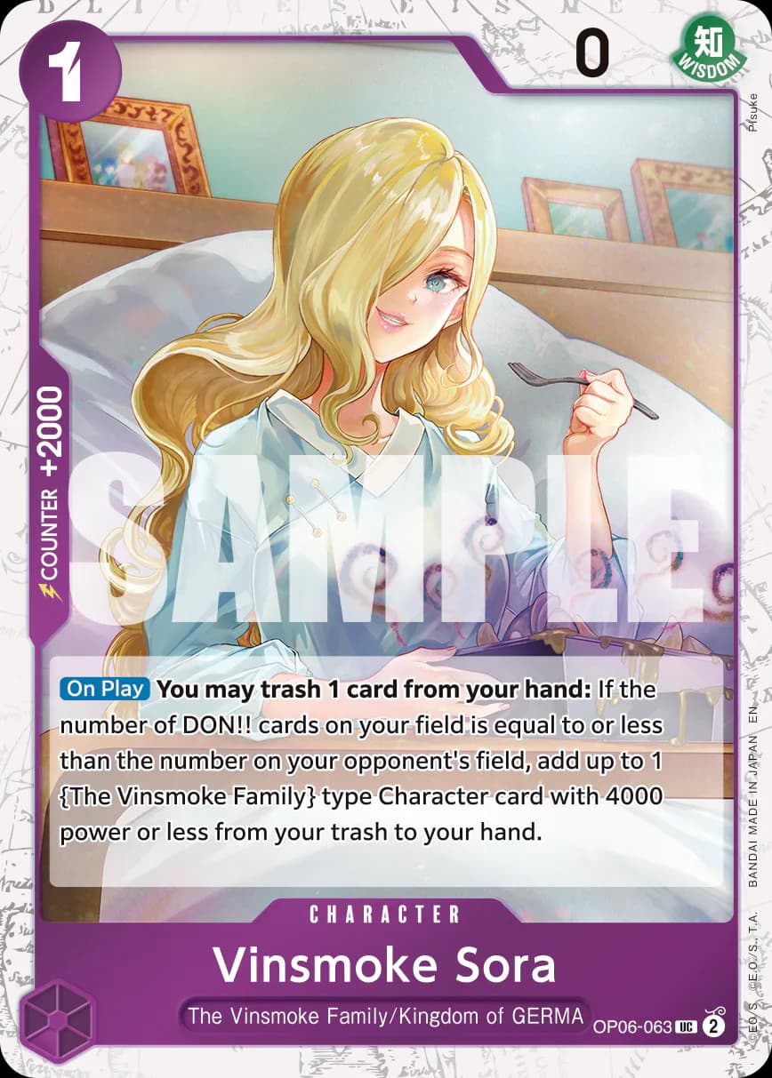 Vinsmoke Sora OP06-063 Official alternate printing 1
