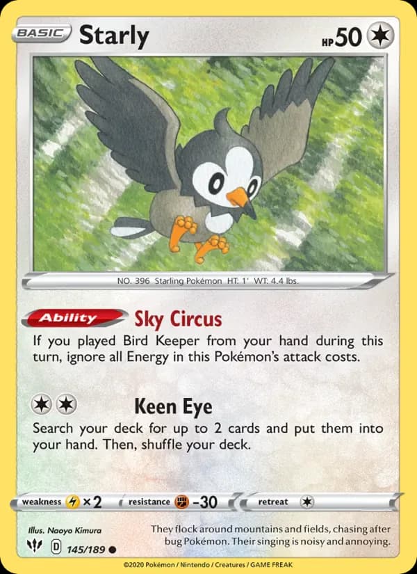Starly 145/189 from Darkness Ablaze