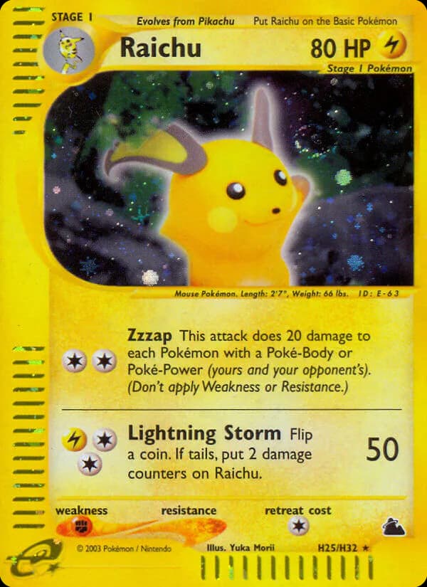Raichu H25/144 from Skyridge