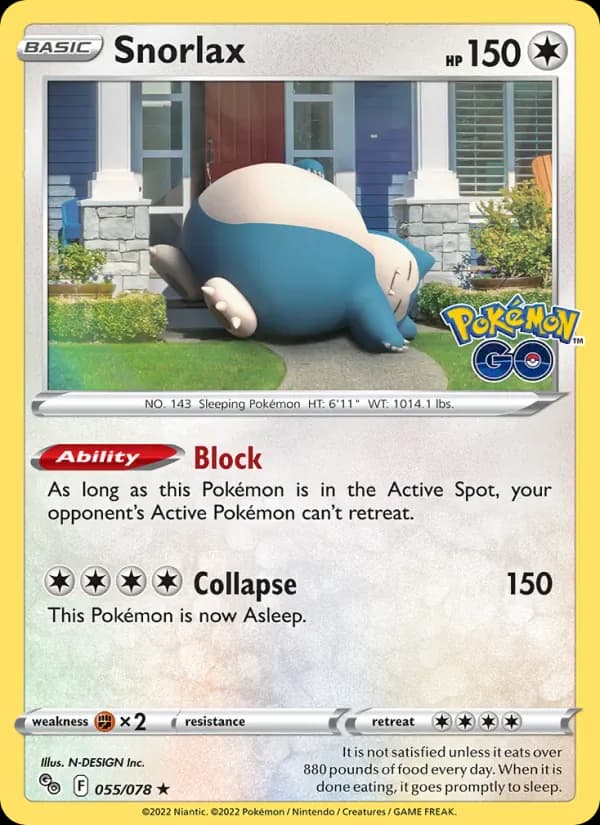 Snorlax 055/78 from Pokemon GO