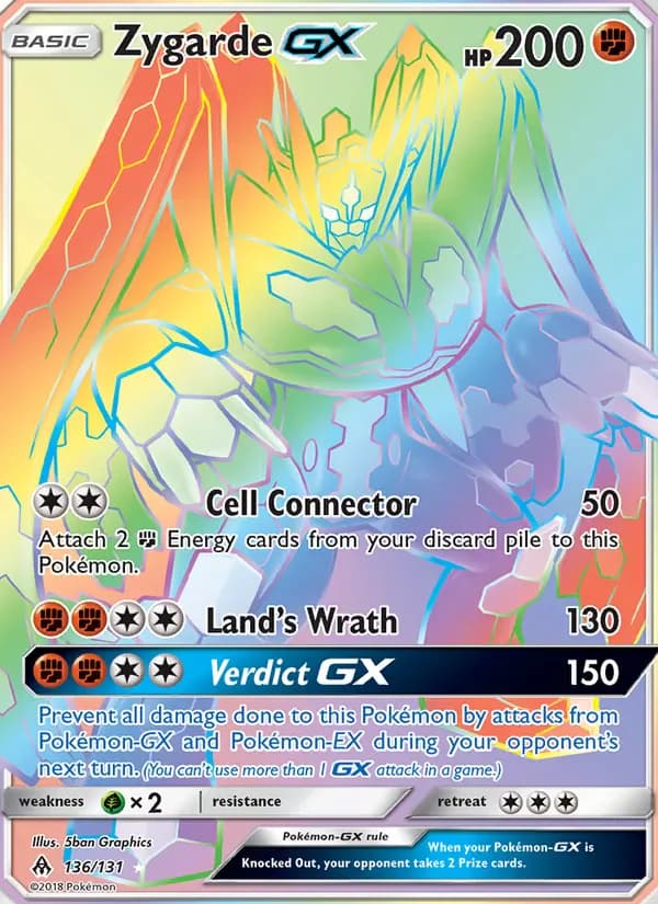 Zygarde GX 136/131 from Forbidden Light