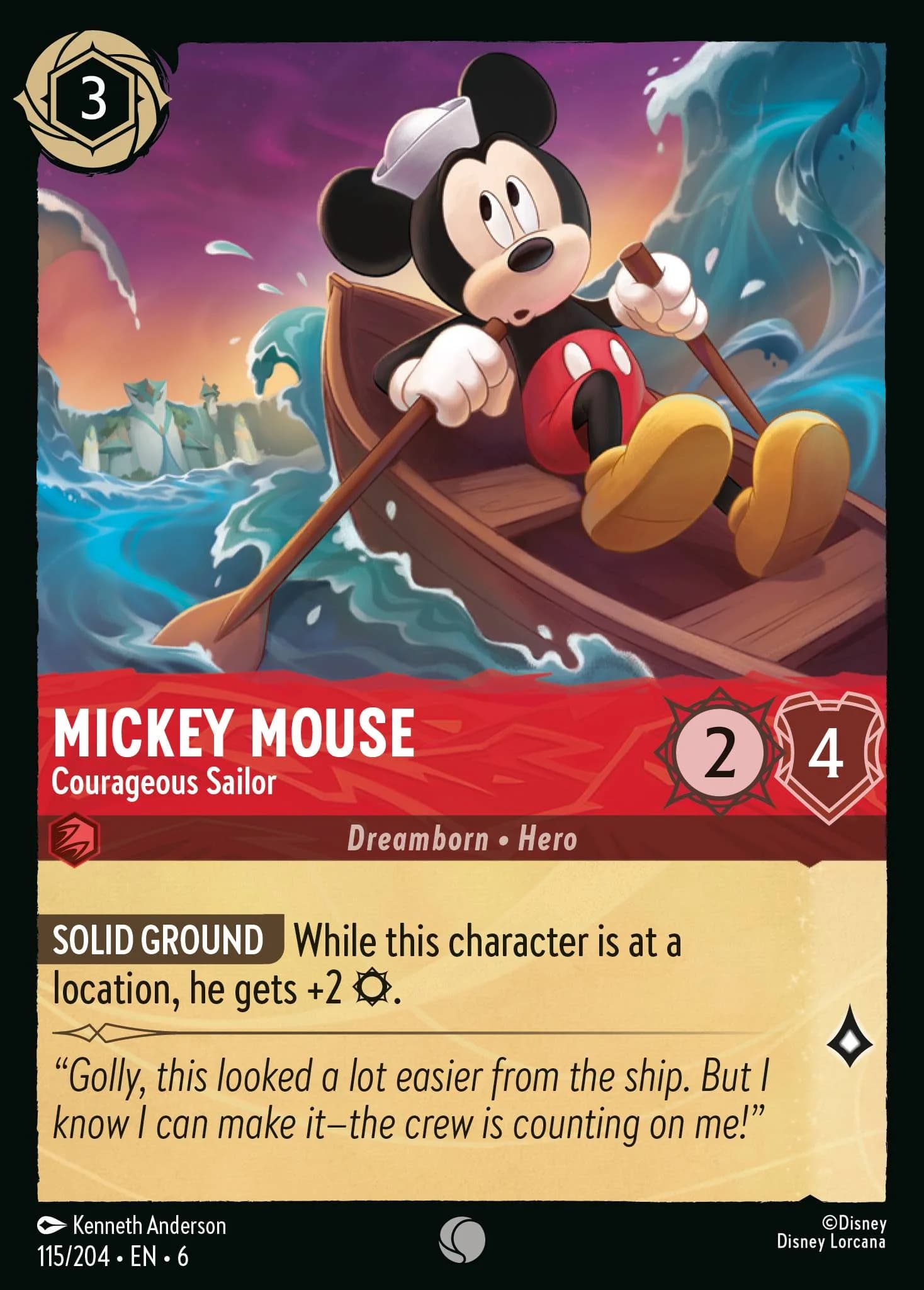 Mickey Mouse - Courageous Sailor 115/204 from Azurite Sea
