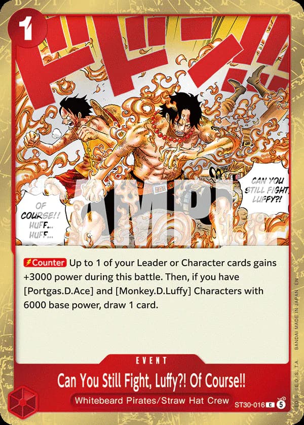Can You Still Fight, Luffy?! Of Course!! ST30-016 Standard printing