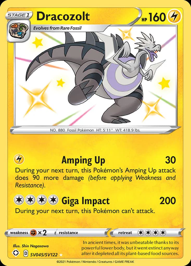 Dracozolt SV045/SV122 from Shining Fates
