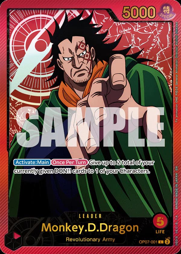 Monkey.D.Dragon OP07-001 Official alternate printing 2