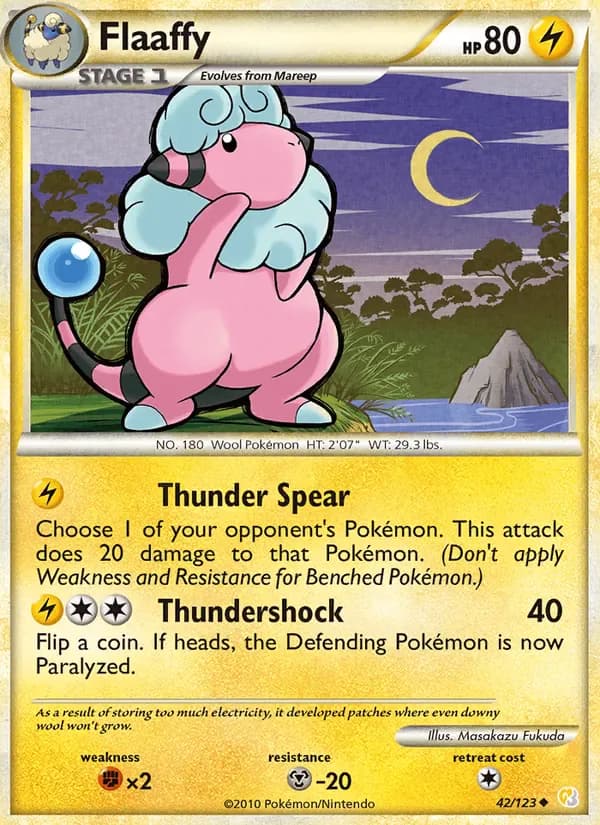 Flaaffy 42/123 from HeartGold & SoulSilver