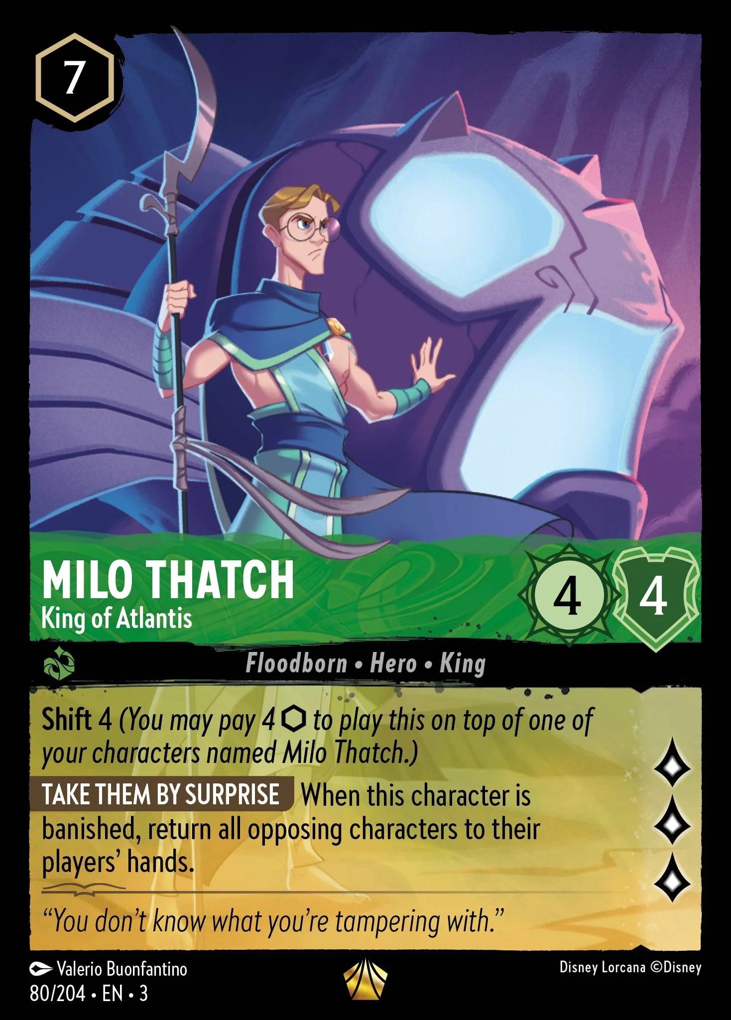 Milo Thatch - King of Atlantis 80/204 from Into the Inklands