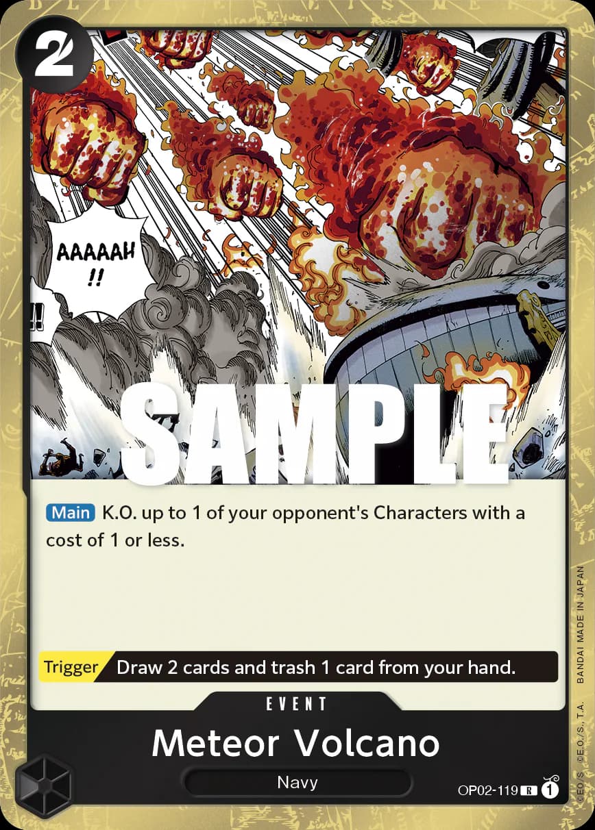 Meteor Volcano OP02-119 Standard printing