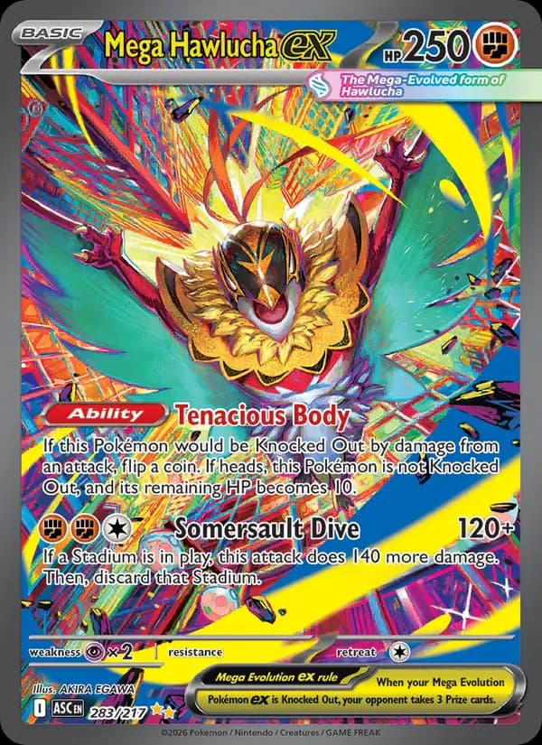 Mega Hawlucha ex 283/217 from Ascended Heroes