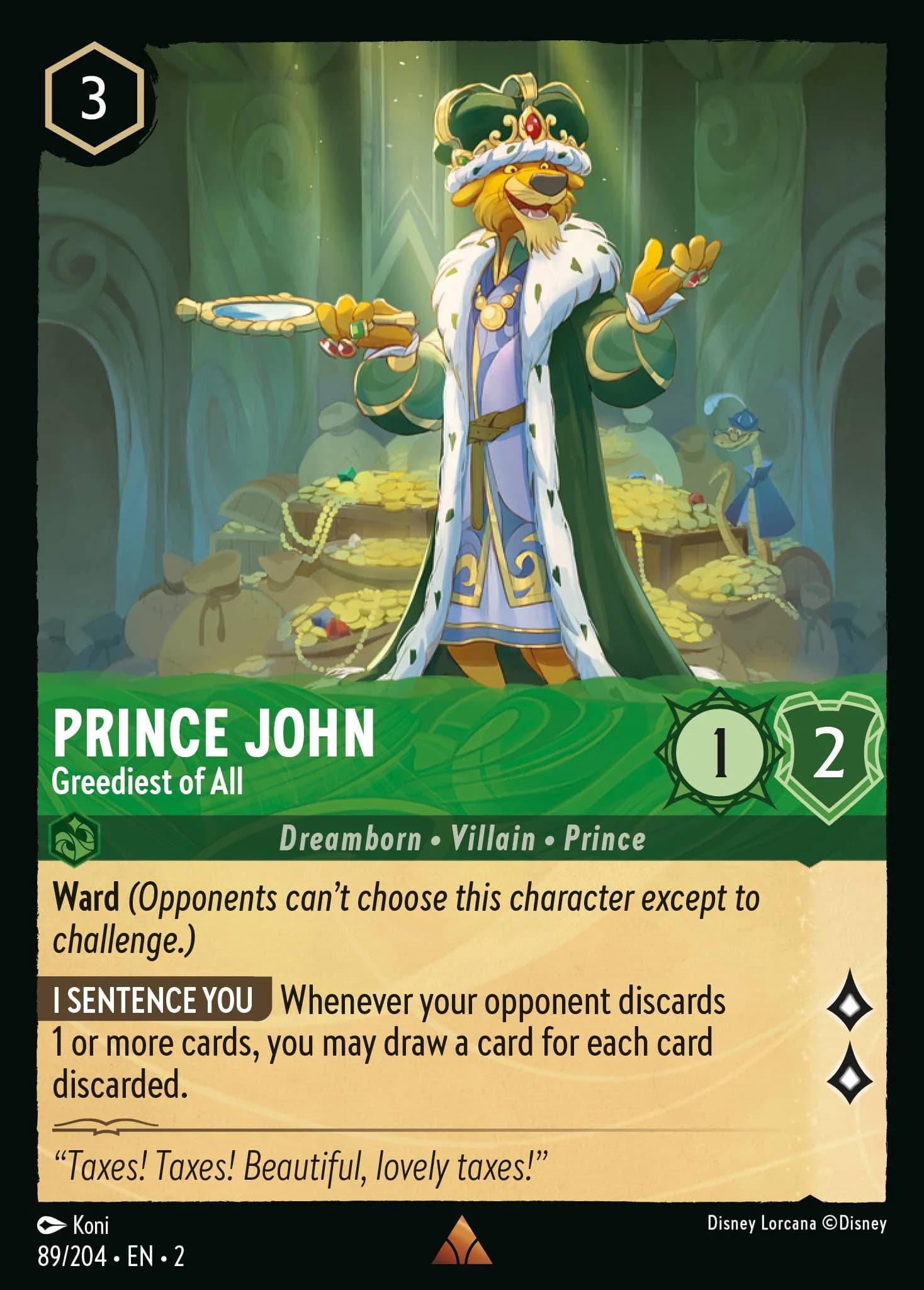 Prince John - Greediest of All 89/204 from Rise of the Floodborn