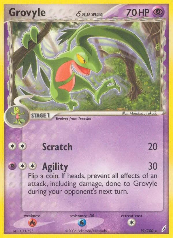 Grovyle δ 19/100 from EX Crystal Guardians