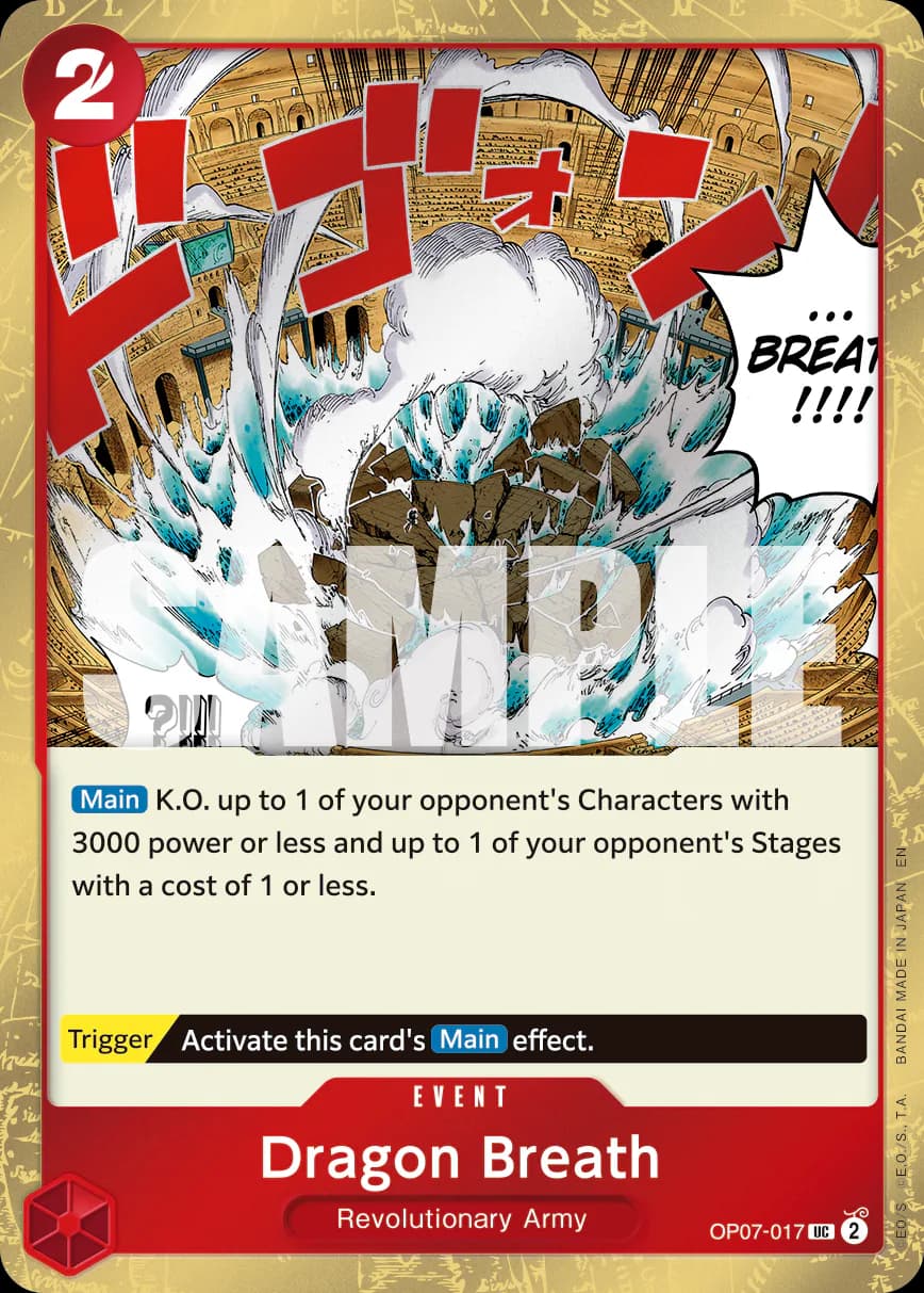 Dragon Breath OP07-017 Official alternate printing 1