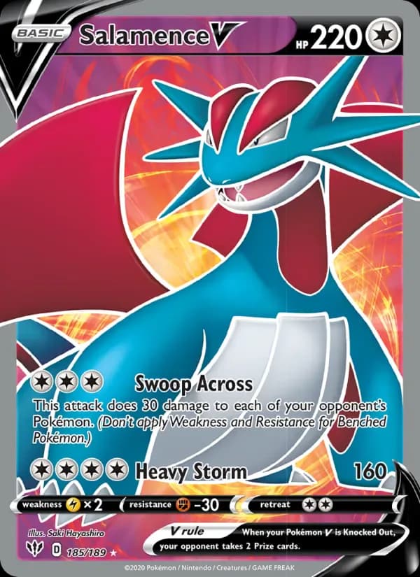 Salamence V 185/189 from Darkness Ablaze
