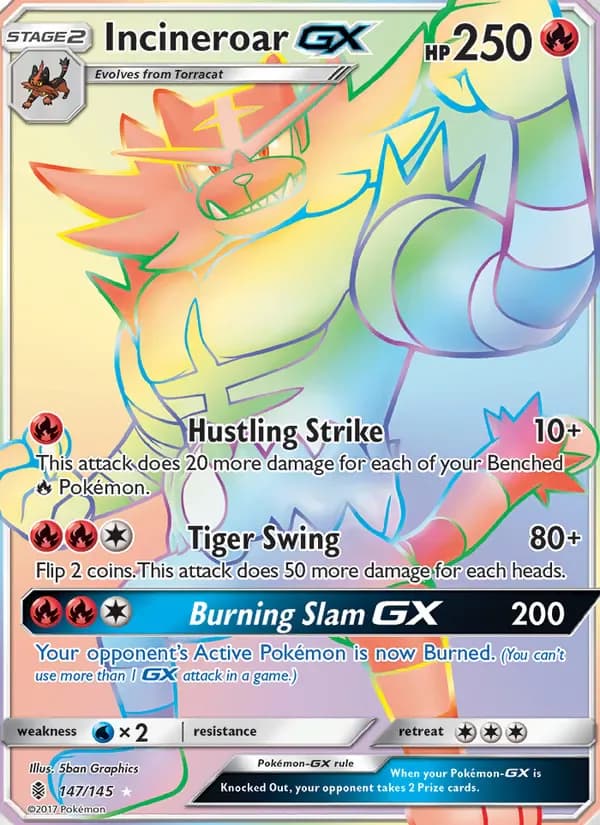 Incineroar GX 147/145 from Guardians Rising