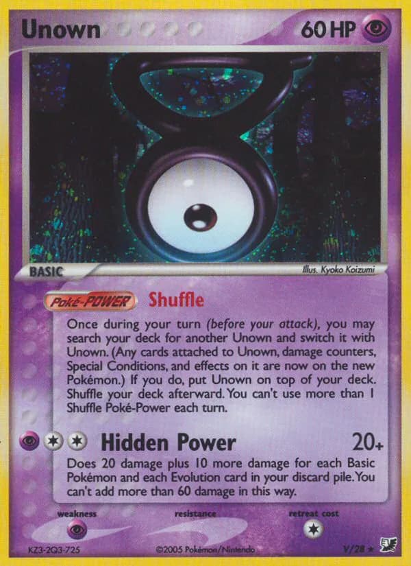 Unown V from EX Unseen Forces
