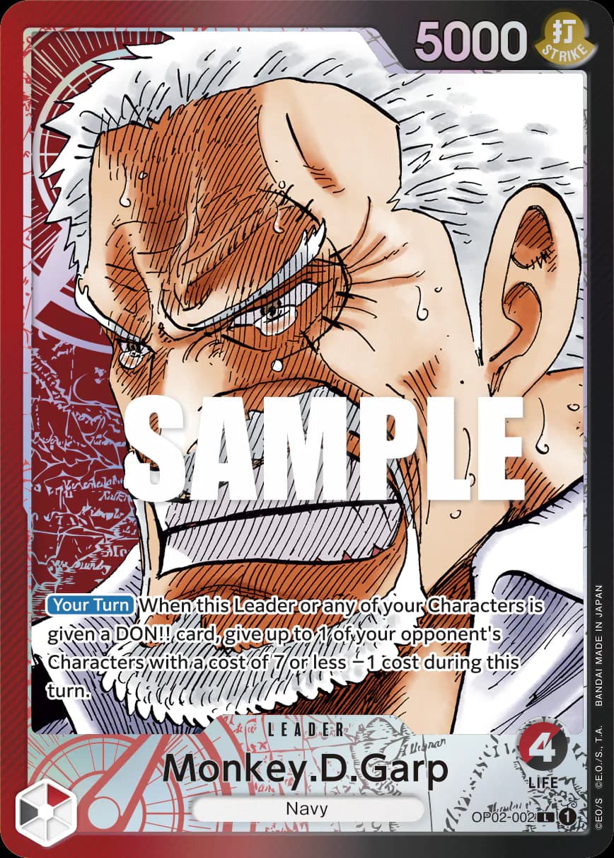 Monkey.D.Garp OP02-002 Official alternate printing 1