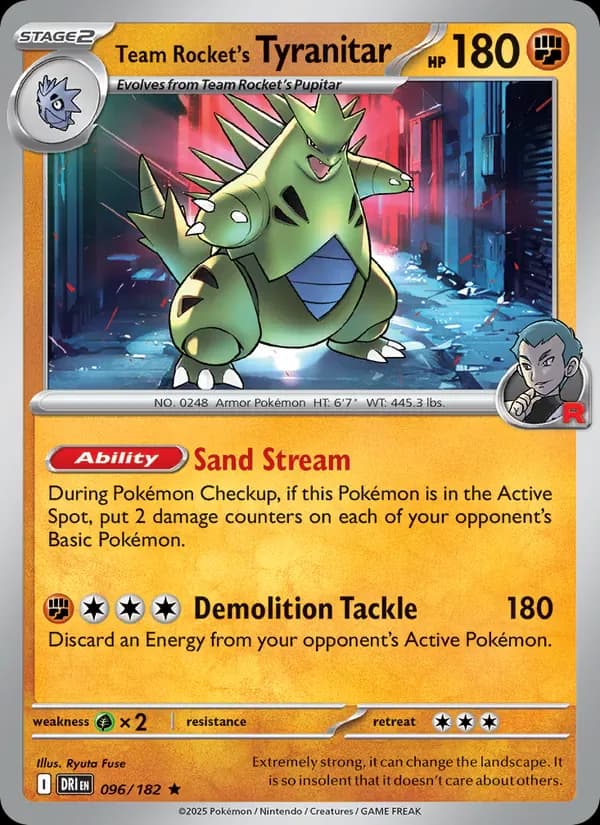 Team Rocket's Tyranitar 096/182 from Destined Rivals