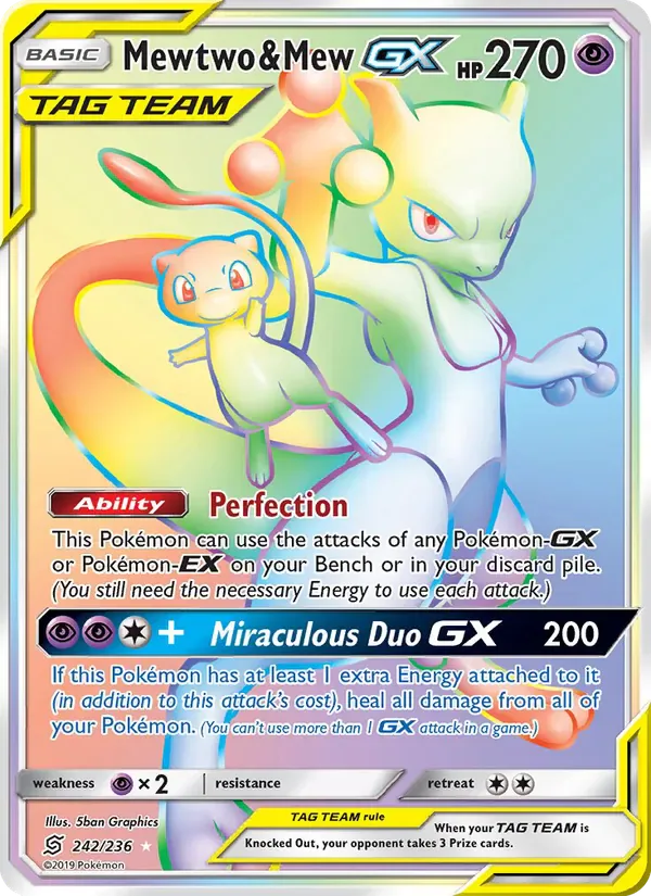 Mewtwo & Mew GX 242/236 from Unified Minds