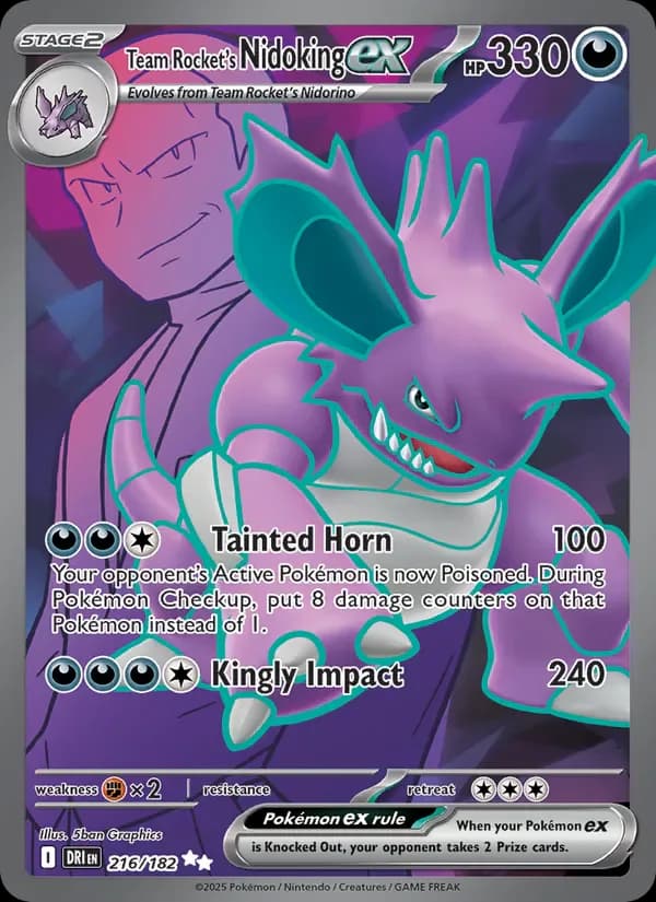 Team Rocket's Nidoking ex 216/182 from Destined Rivals