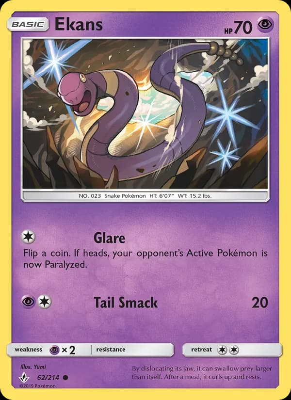 Ekans 62/214 from Unbroken Bonds