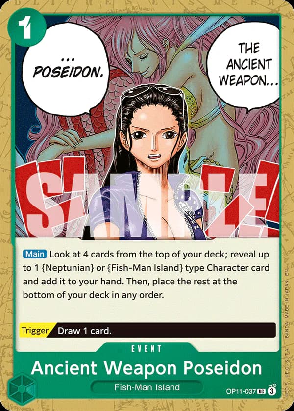 Ancient Weapon Poseidon OP11-037 Standard printing