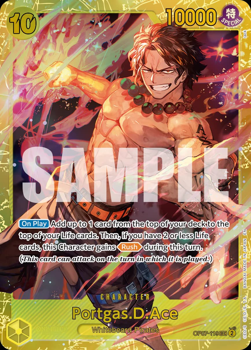 Portgas.D.Ace OP07-119 Official alternate printing r1