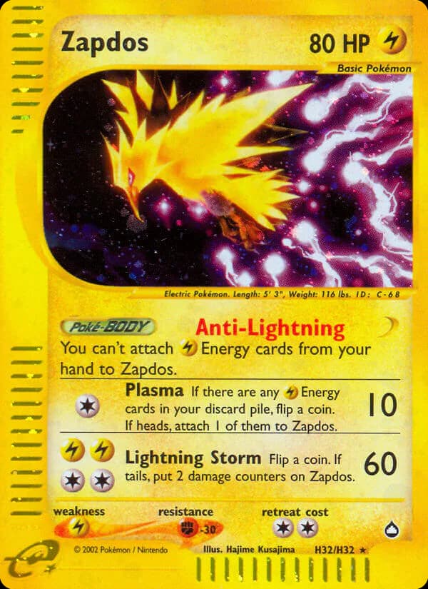 Zapdos H32/147 from Aquapolis