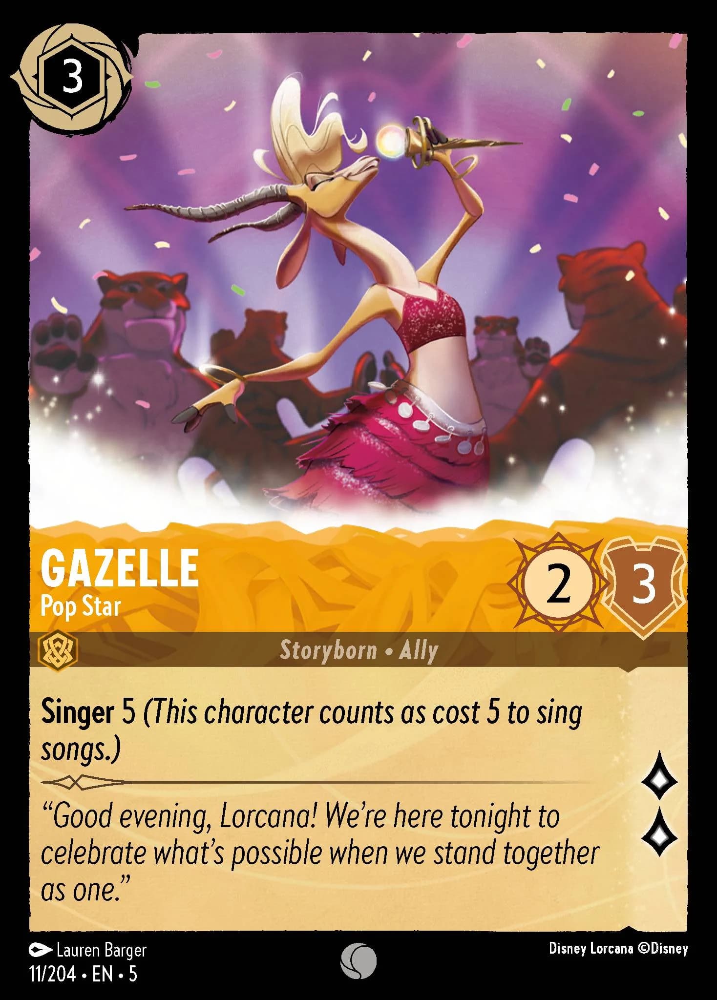 Gazelle - Pop Star 11/204 from Shimmering Skies