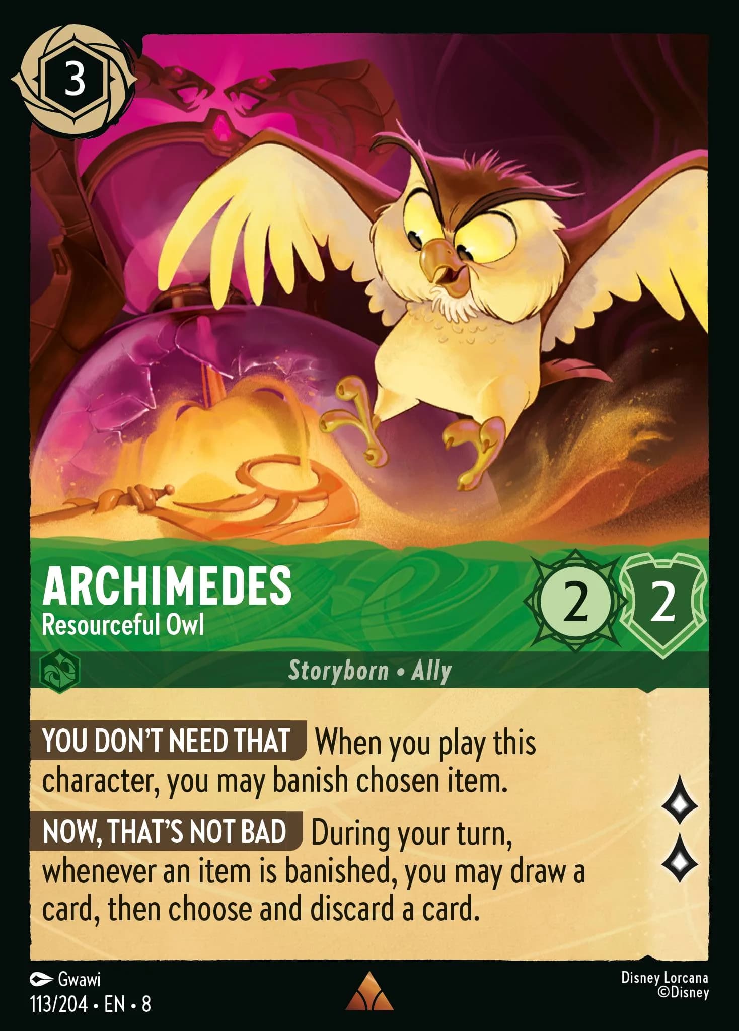 Archimedes - Resourceful Owl 113/204 from Reign of Jafar