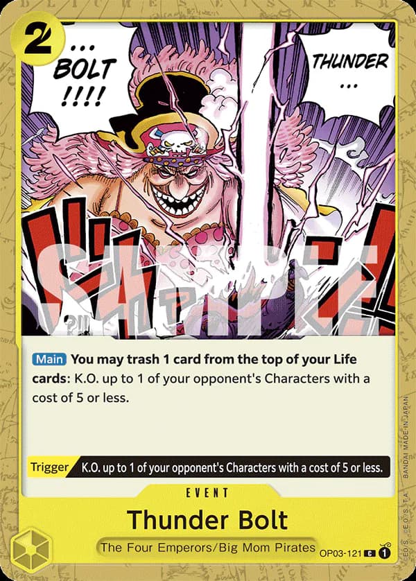 Thunder Bolt OP03-121 Official alternate printing r2