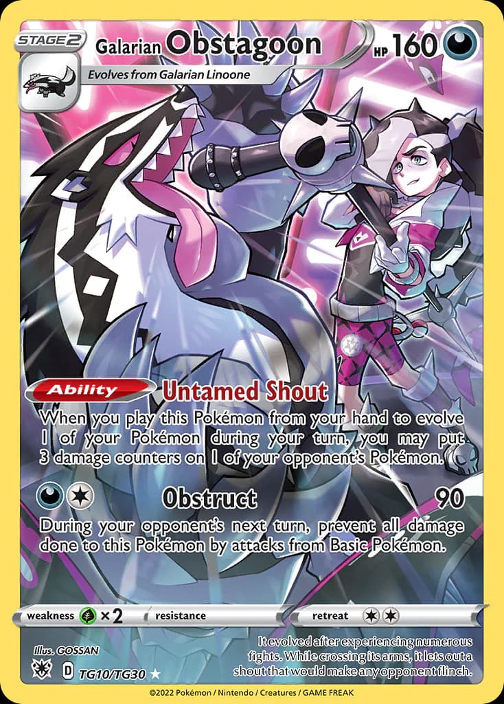 Galarian Obstagoon TG10/TG30 from Astral Radiance