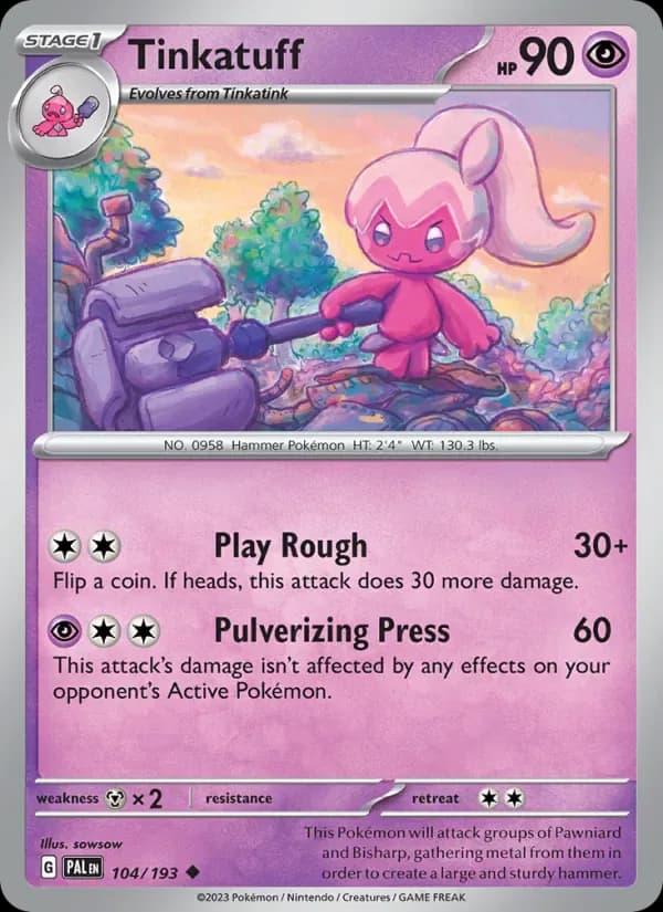 Tinkatuff 104/193 from Paldea Evolved