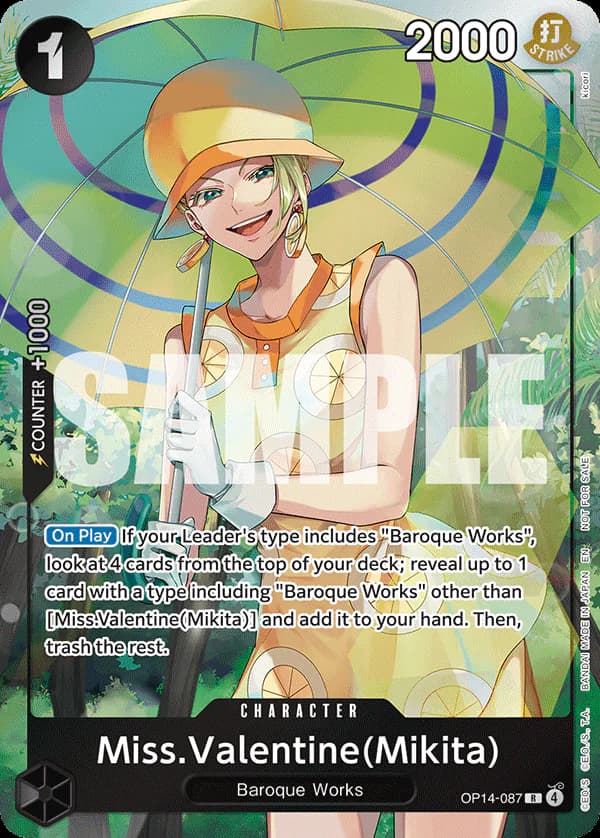 Miss.Valentine(Mikita) OP14-087 Official alternate printing 1