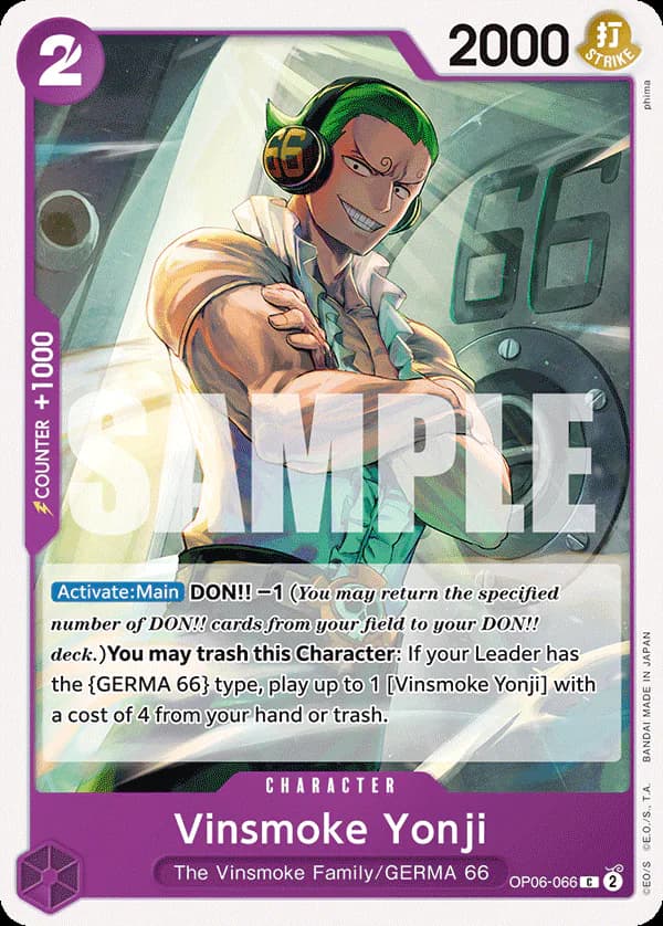 Vinsmoke Yonji OP06-066 Standard printing