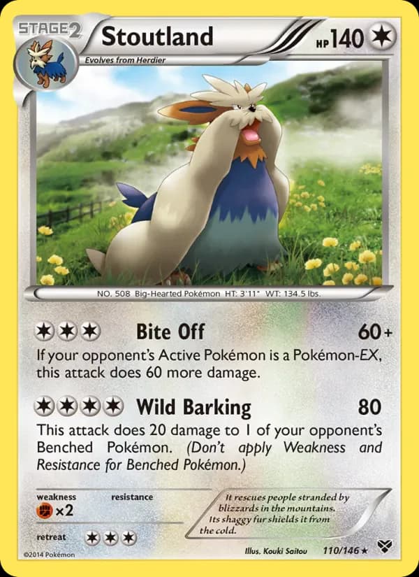 Stoutland 110/146 from XY Base Set