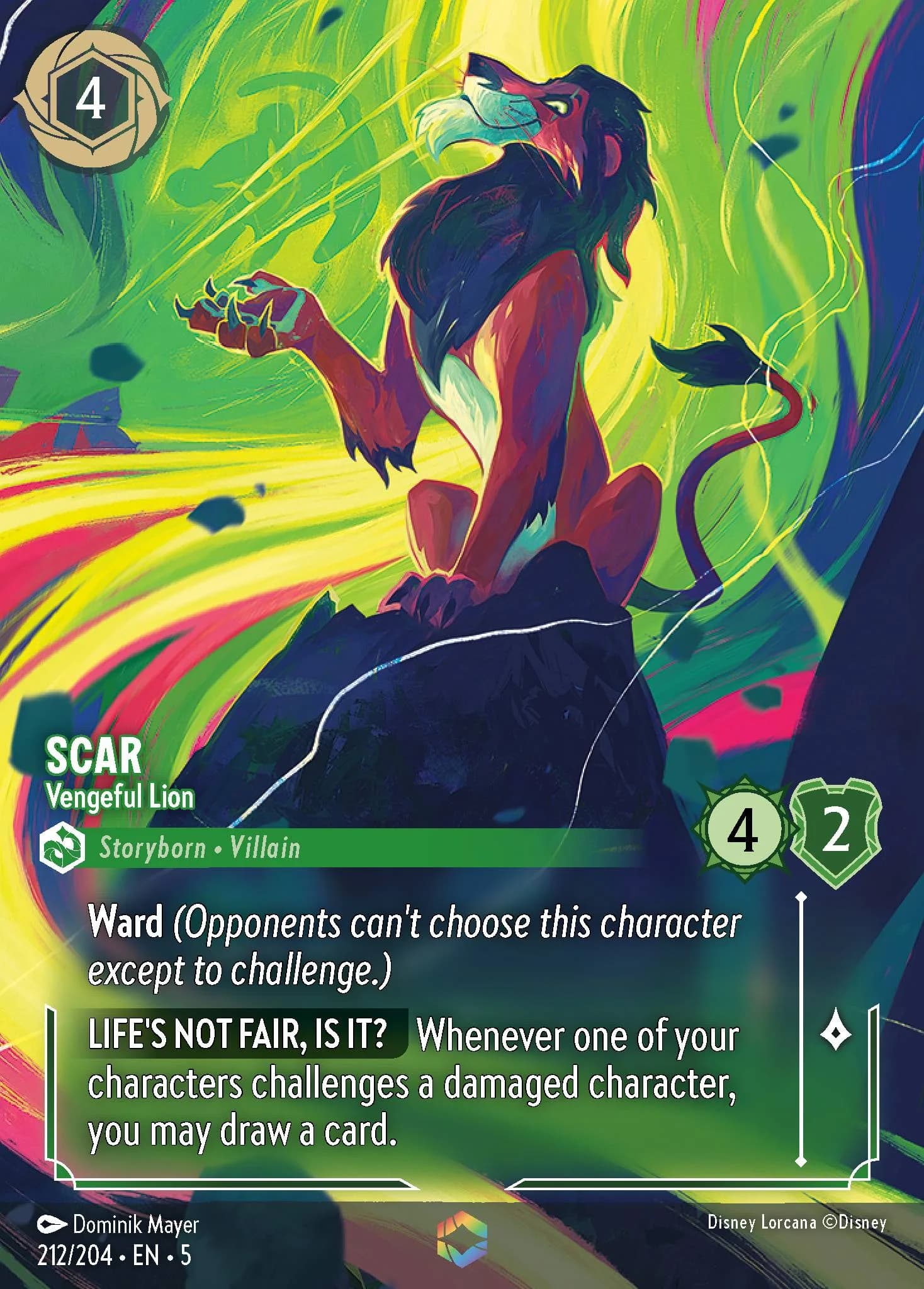 Scar - Vengeful Lion 212/204 from Shimmering Skies