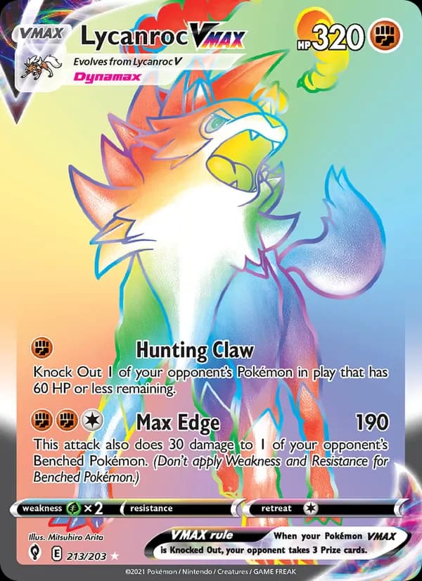 Lycanroc VMAX 213/203 from Evolving Skies