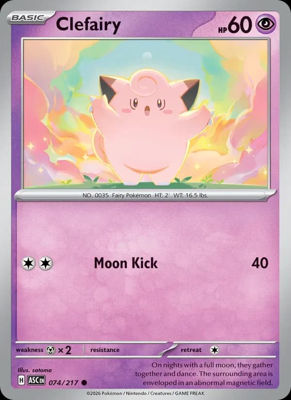 Clefairy 074/217 from Ascended Heroes