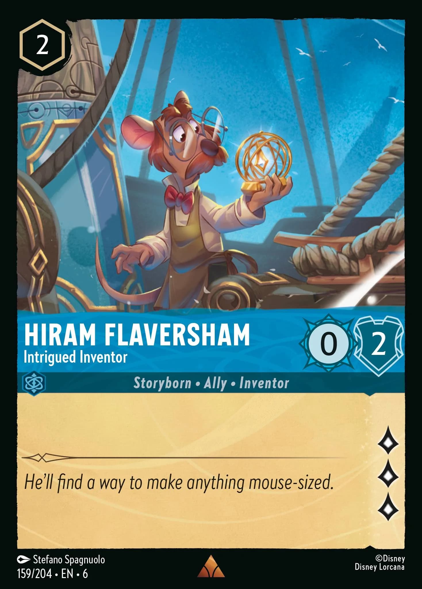 Hiram Flaversham - Intrigued Inventor 159/204 from Azurite Sea