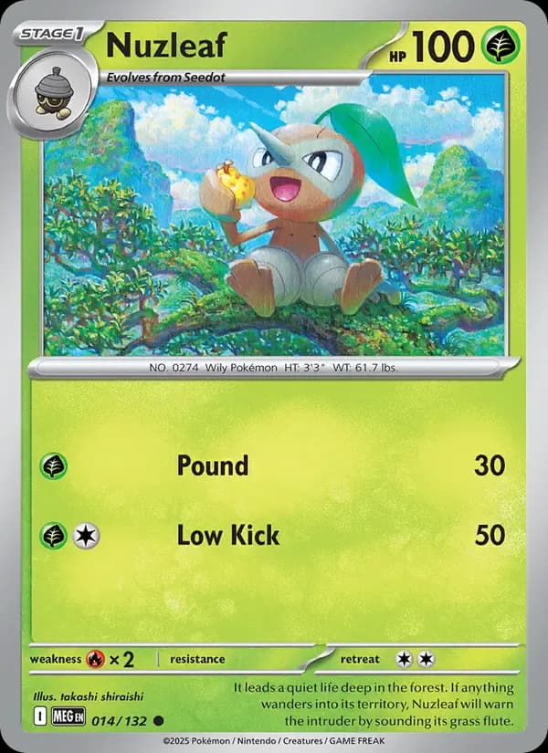 Nuzleaf 014/132 from Mega Evolution