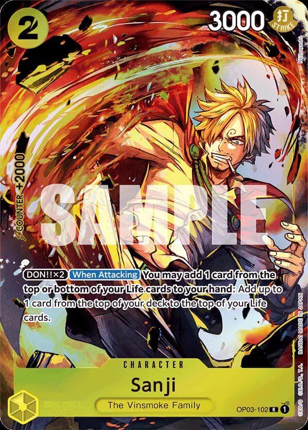 Sanji OP03-102 Official alternate printing 2