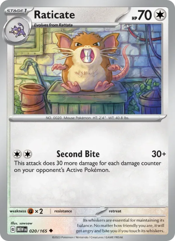 Raticate 020/165 from Pokemon 151