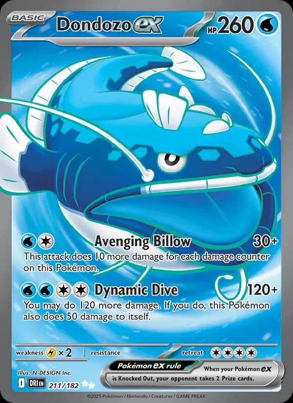 Dondozo ex 211/182 from Destined Rivals