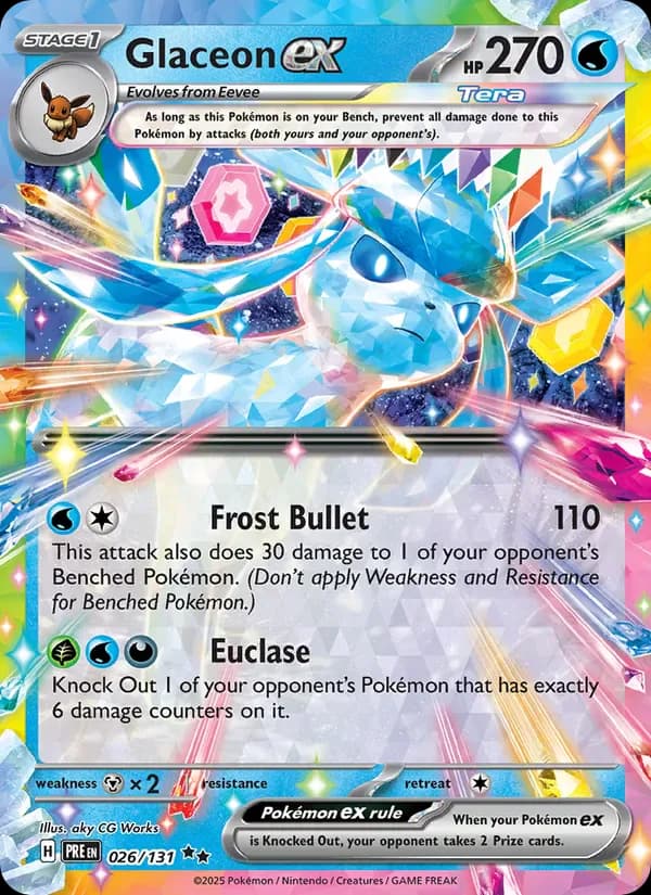 Glaceon ex 026/131 from Prismatic Evolutions