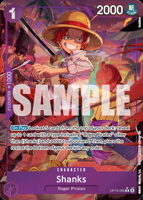 Shanks OP13-065 Official alternate printing 1