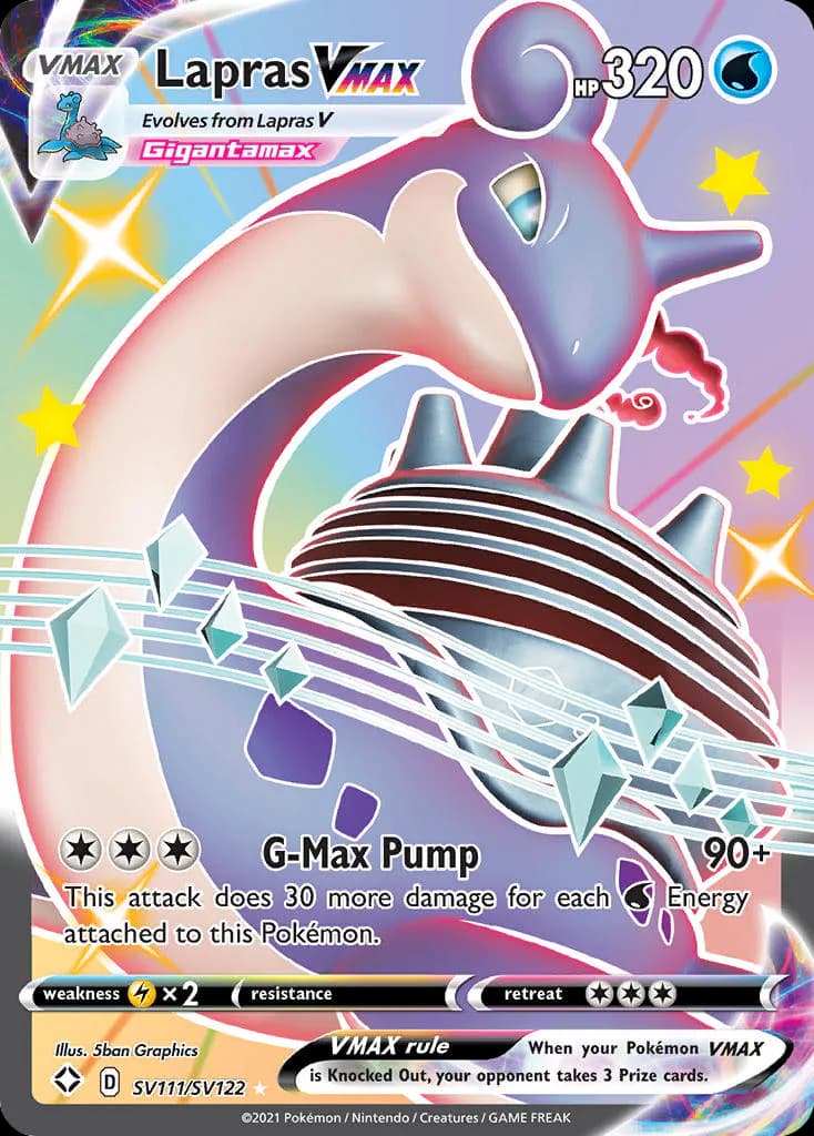 Lapras VMAX SV111/SV122 from Shining Fates