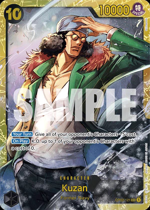 Kuzan OP02-121 Official alternate printing r1